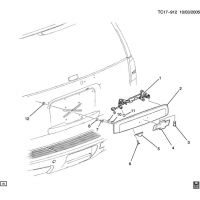 (TC17-912) 2008-2013 CK1,2(06)    PART 3 CENTER APPLIQUE (CHEVROLET X88, EXC HYBRID HP2, REAR VIEW CAMERA UVC)