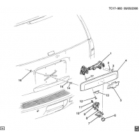 (TC17-963) 2009-2013 CK107(06)    PART 3 CENTER APPLIQUE (CHEVROLET X88, HYBRID HP2, REAR VIEW CAMERA UVC)