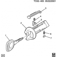 (TC02-405) - 2003-2009 N2 KEY & LOCK CYLINDERS/IGNITION