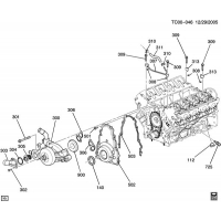 (TC00-046) - 2005      N2   -6.0L V8 PART 3 FRONT COVER & COOLING (LQ4/6.0U)