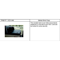 (AC21-849) - 2005-2009 N257(36) COVER PKG/PICKUP BOX