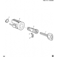 (TS02-715) - 2006-2010 N1 KEY & LOCK CYLINDERS/IGNITION