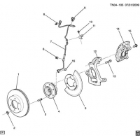 (TN04-105) - 2006-2010 N1 BRAKE CALIPER MOUNTING/FRONT & KNUCKLE