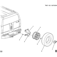 (TN07-102) - 2006-2008 N1 SPARE WHEEL CARRIER