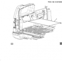 (TN16-126) - 2006-2008 N1 LUGGAGE COMPARTMENT COVER/REAR (CGY)