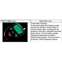 (GM21-034) - 2008-2009 N2 TRANSMITTER PKG/REMOTE CONTROL DOOR LOCK (W/INFO DISPLAY)
