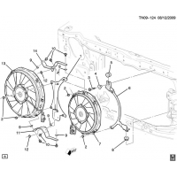 (TN09-124) 2009-2010 N1 A/C CONDENSER FAN-ELECTRIC PUSHER (HEAVY DUTY COOLING V08)