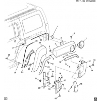 (TN17-104) 2009-2010 N1(06) FLARE/REAR WHEEL OPENING-LH(B74)