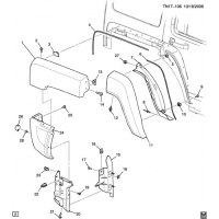 (TN17-106) 2009-2010 N1(06) FLARE/REAR WHEEL OPENING-RH(EXC (B74))